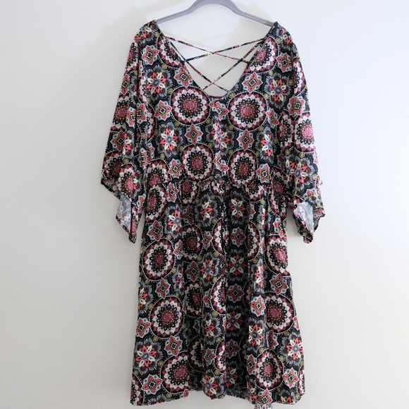 Torrid Medallion Print Lattice Back Dress 2 (2X) - Picture 3 of 8